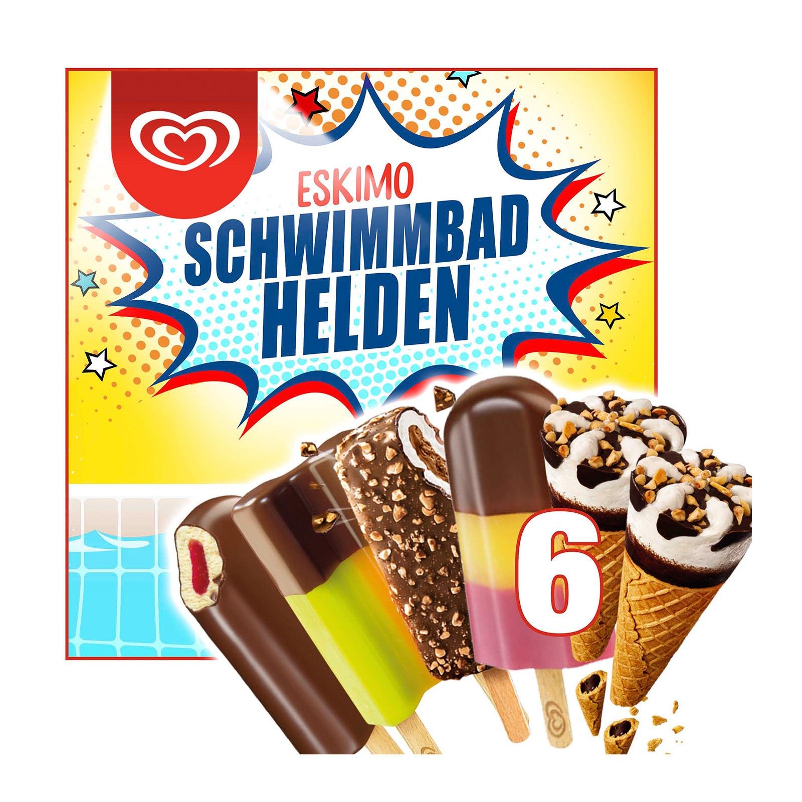 Eskimo Schwimmbad Helden 6er