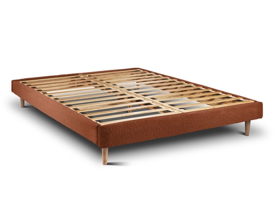 SOMMEIL DE PLOMB - Sommier 140 x 190 Sommier kit bouclette terracotta 140x190 h29cm