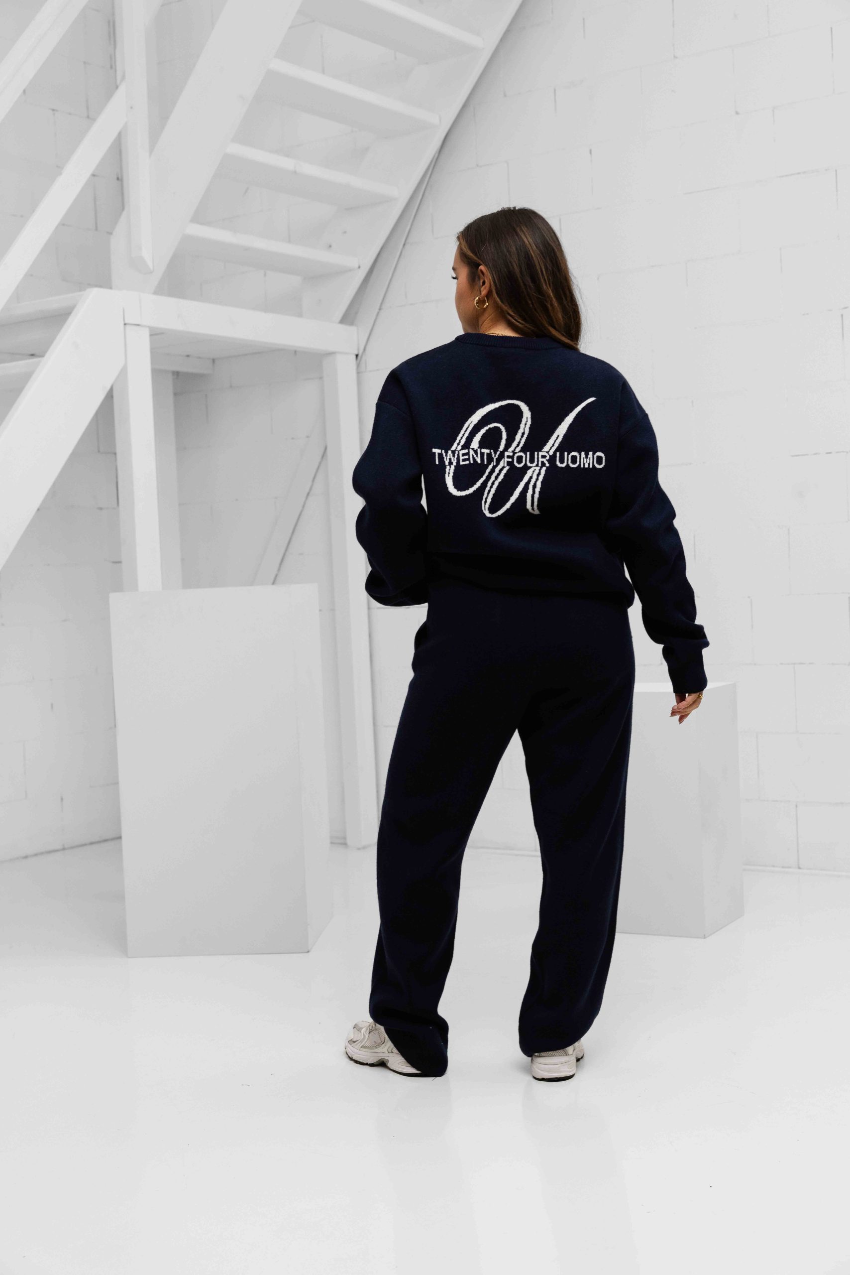 24 Uomo Knitted Trainingspak Dames Navy