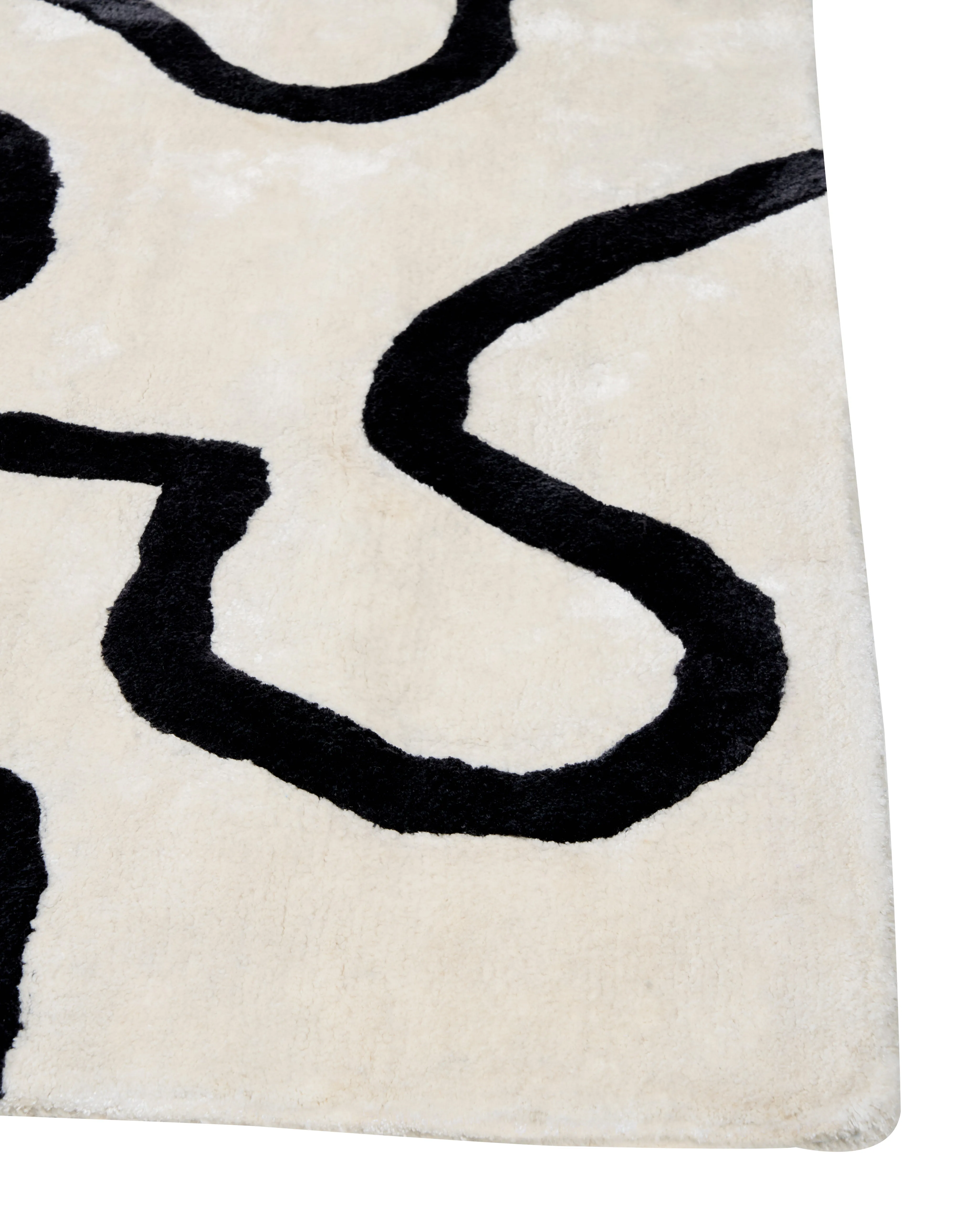 Vloerkleed KAPPAR Wit 160 x 230 cm Viscose
