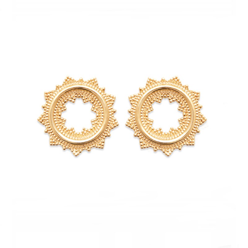 Puces d'oreilles plaqué or ou argent ILONA - Bijoux Privés Discovery