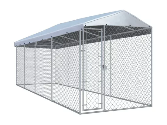 Chenil extérieur cage enclos 760 x 192 x 225 cm 02_0000456