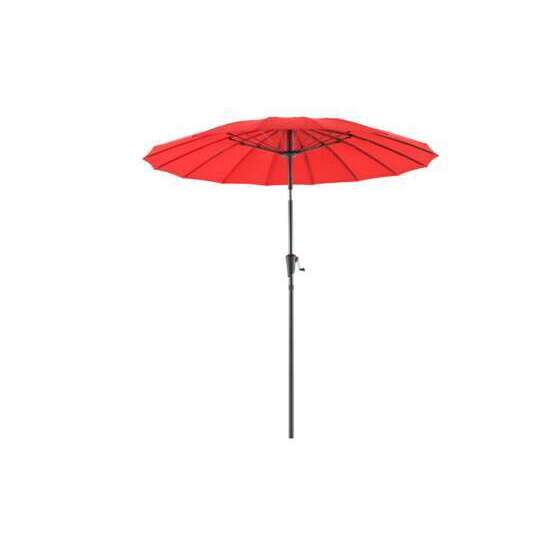 Parasol Shanghai en toile rouge avec protection UV - D270 cm