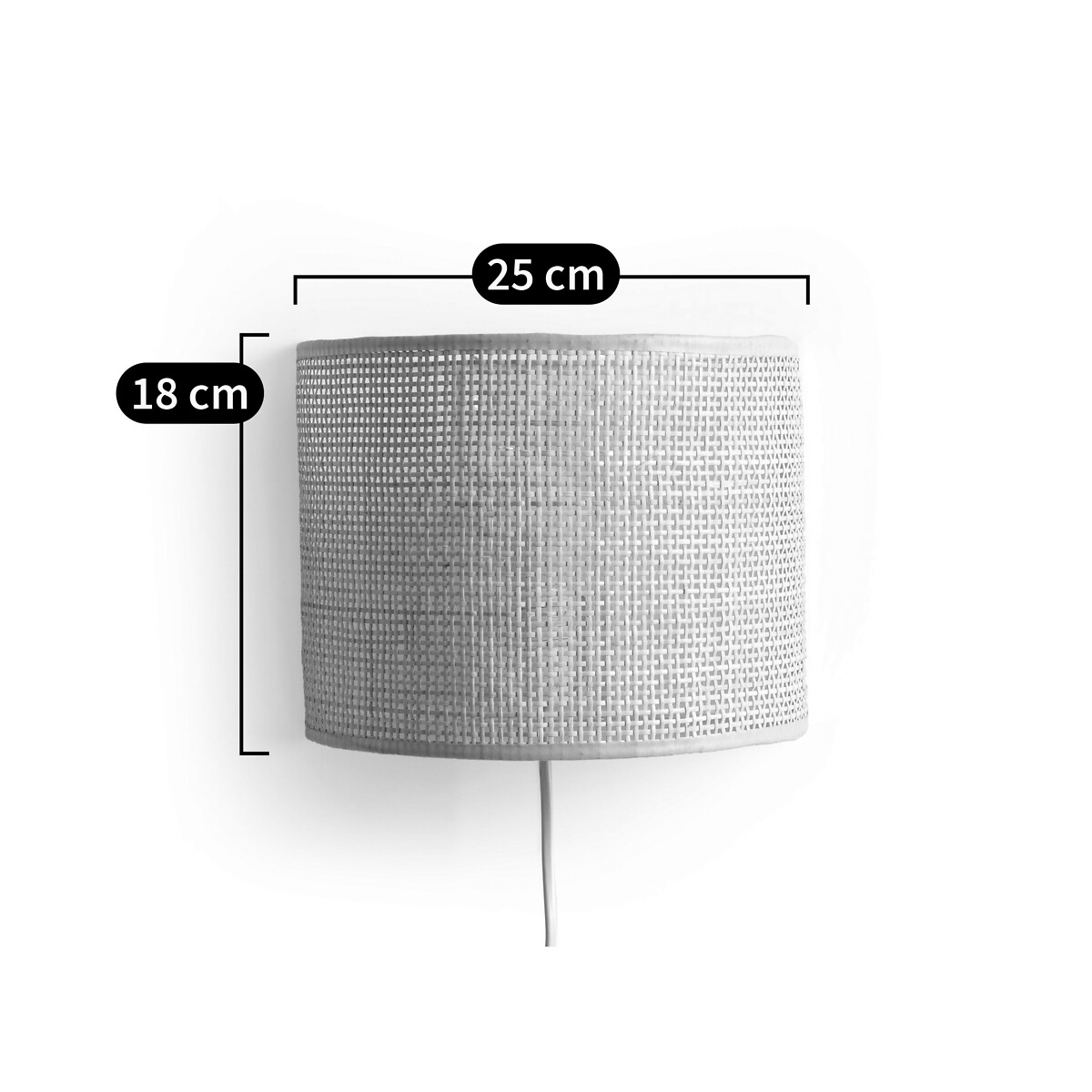 LA REDOUTE INTERIEURS<br>Candeeiro de parede em vime, Dolkie