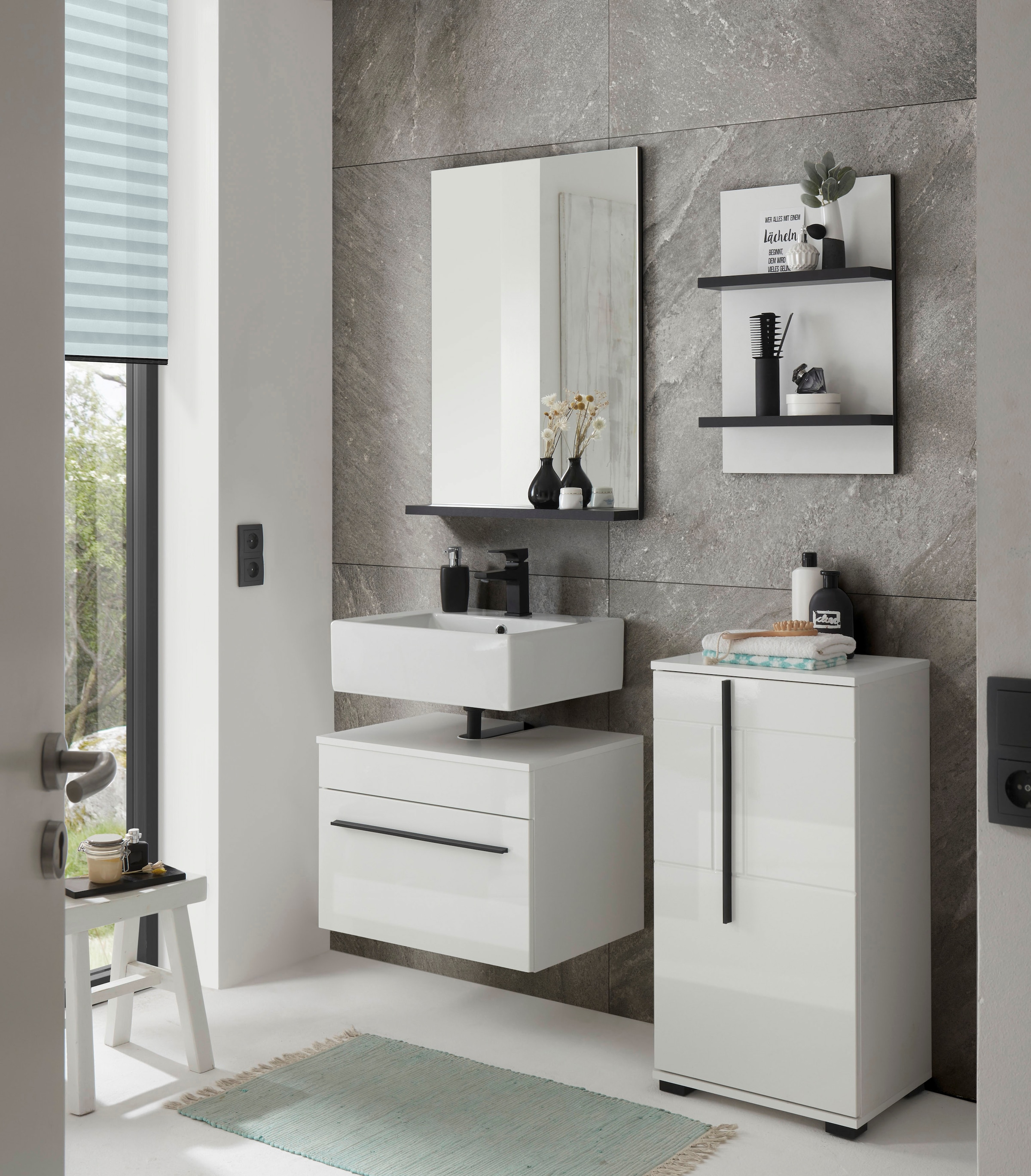 INOSIGN Badmöbel-Set »Cantara, Bad im modernen Design, 4-teiliges Badezimmer« Set, 4 Stk. tlg.