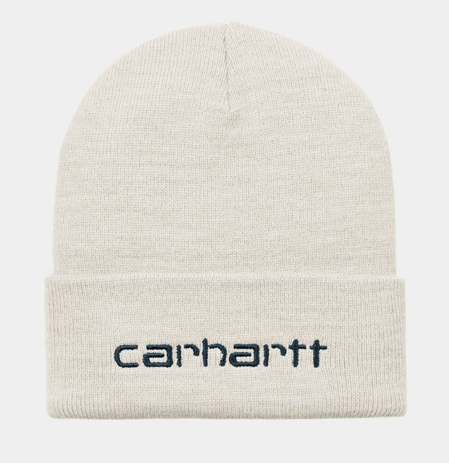 Carhartt WIP Script Beanie Glassy Purple / Discovery Green