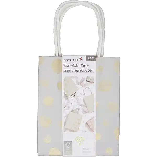 3er Set Mini-Geschenktüten