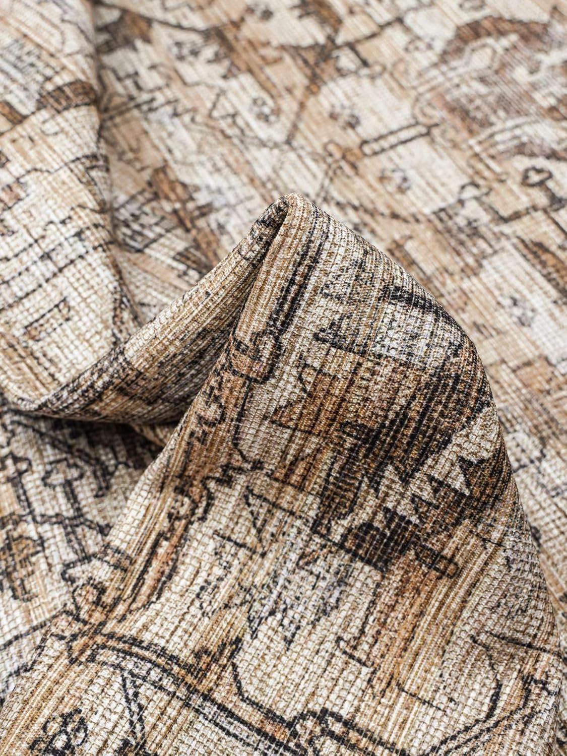 RugVista Oxana Oriental, Teppich, Moderne Teppiche, 230 x 160 cm, Rechteckig, Mittlerer Stapel, Wohnzimmer, Schlafzimmer, Maschinenwäsche, Oeko_tex_100, Braun/Beige