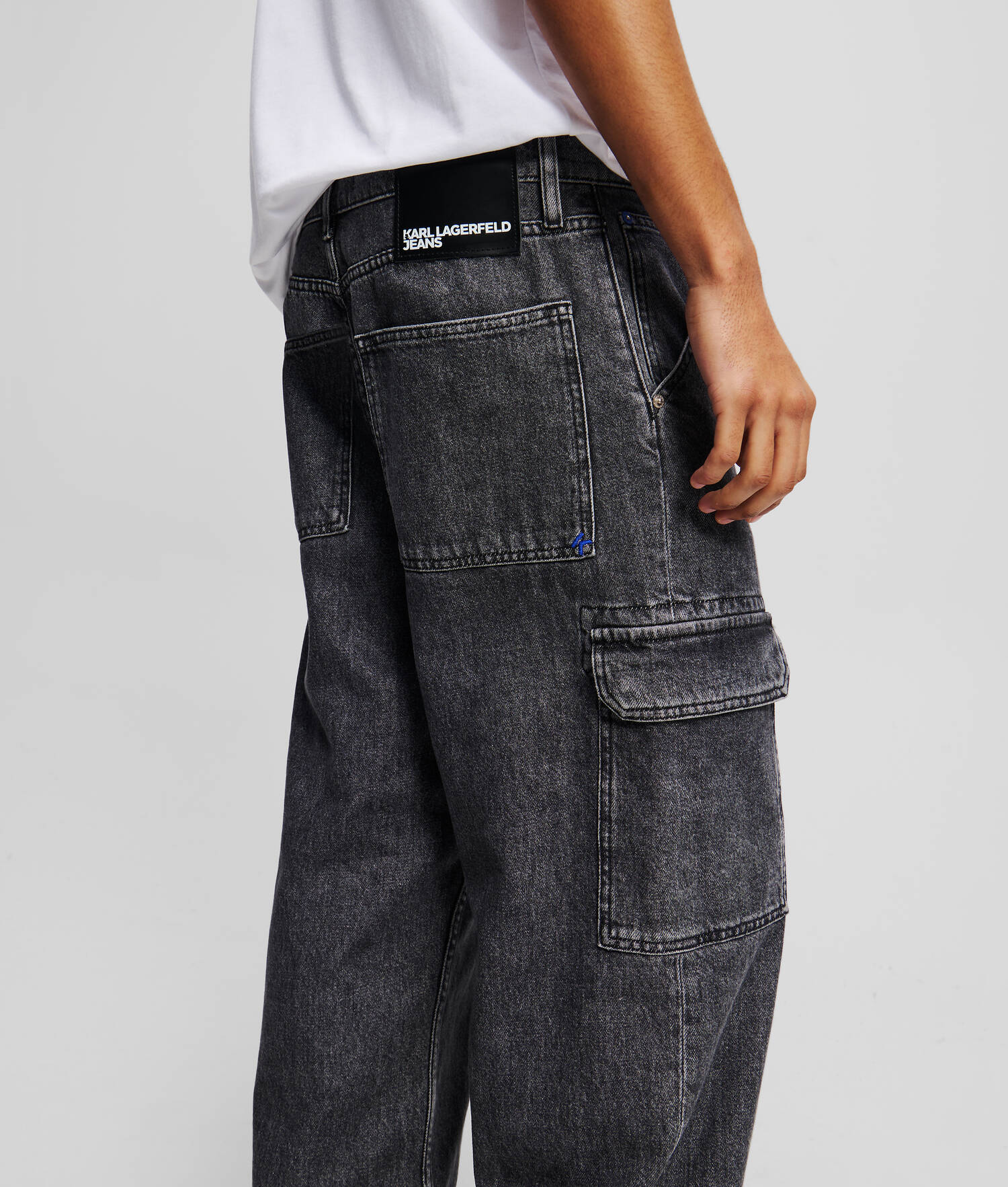 JEAN DÉCONTRACTÉ DE STYLE UTILITAIRE - Noir lavé
