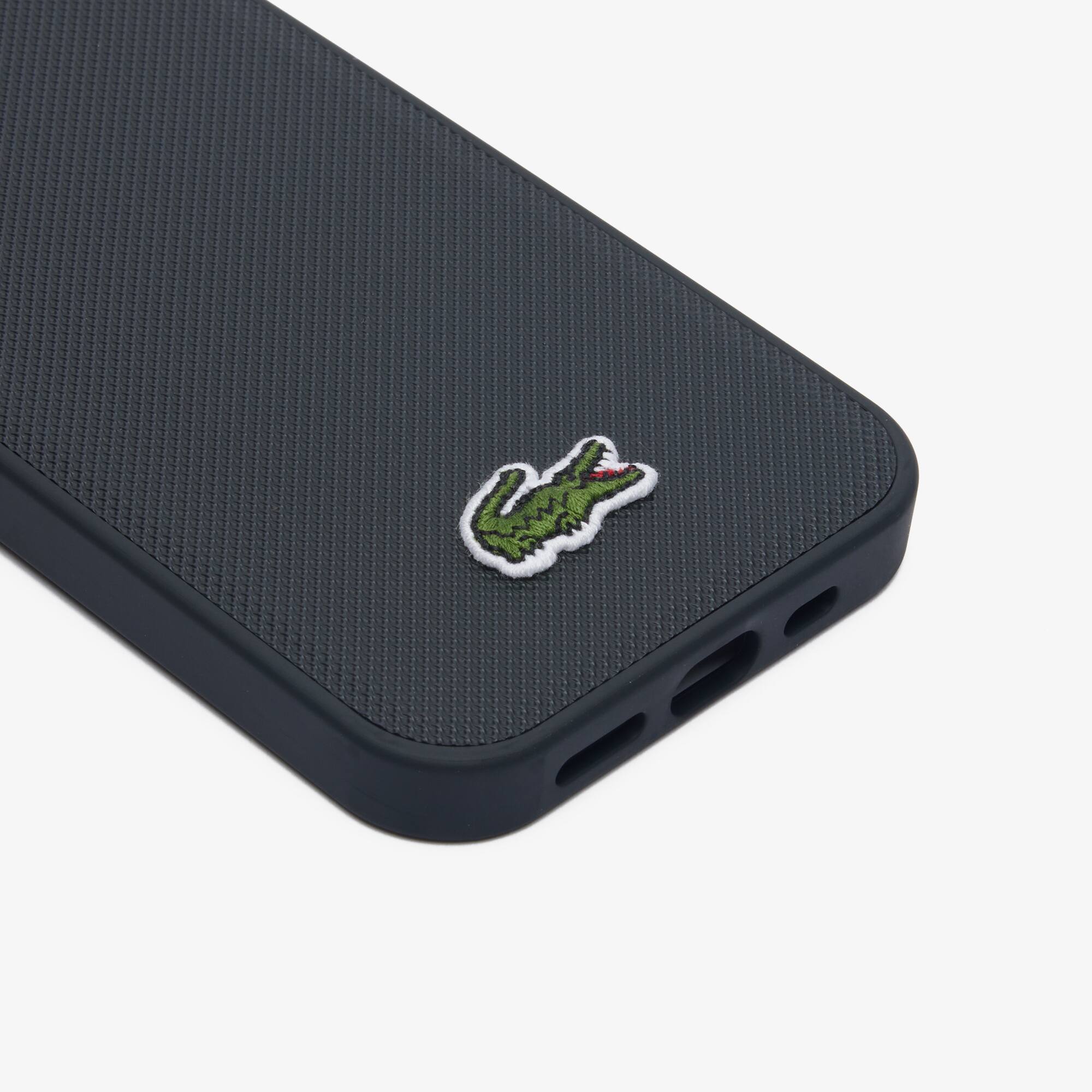 Coque iPhone 15 effet petit piqué Coques iPhone - Noir - Lacoste - Unisex