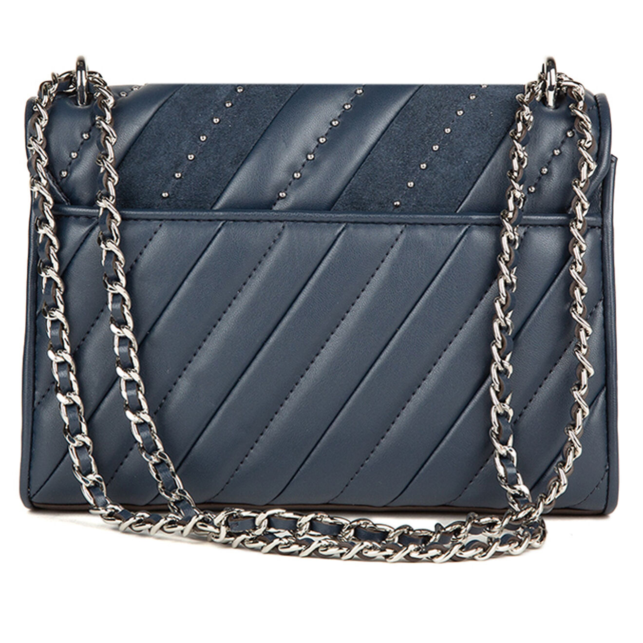 Michael Kors Sac bandoulière en Cuir Jet Set M bleu marine  - 23x16x7 cm