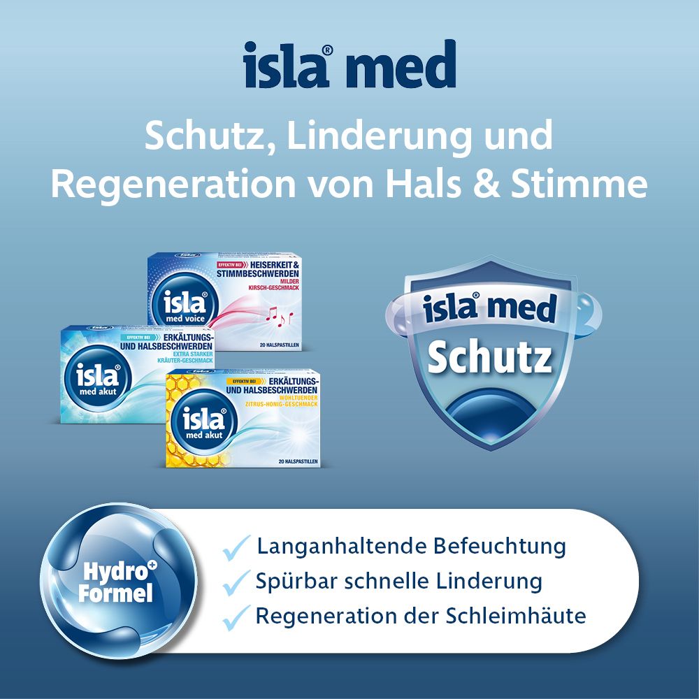 isla med akut Halspastillen bei Halsschmerzen und Erkältung