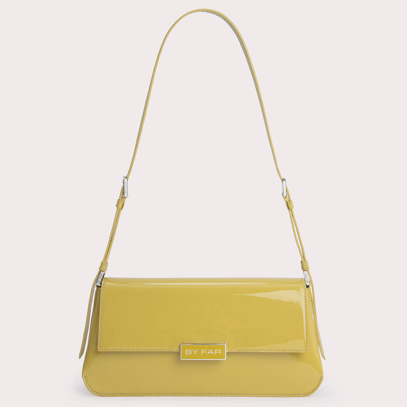 By Far Sac à main en Cuir Tilda jaune -  16x33x6 cm