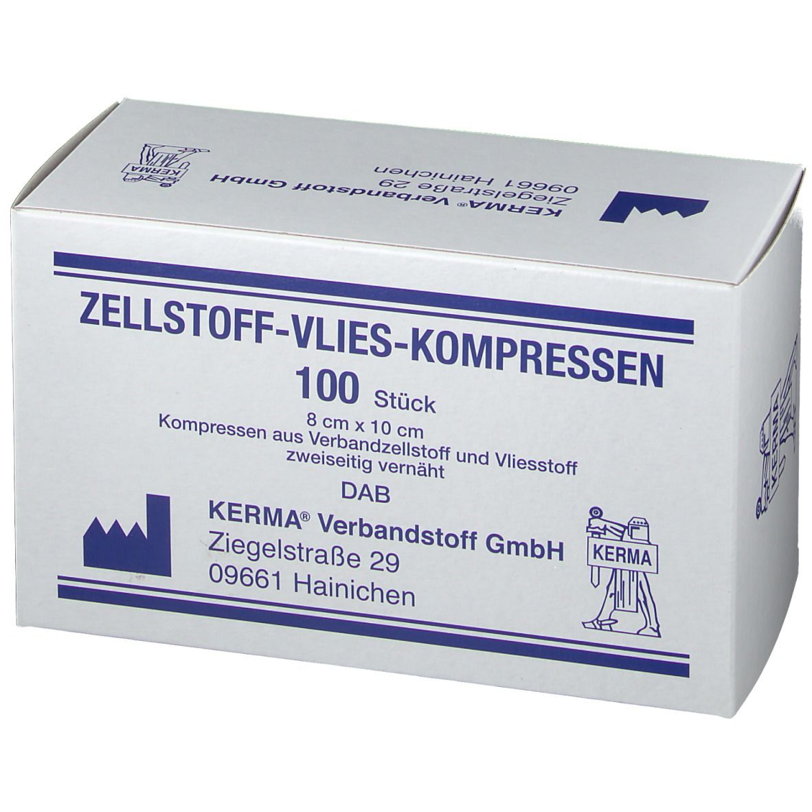 Zellstoff-Vlies-Kompresse 8 x 10 cm unsteril