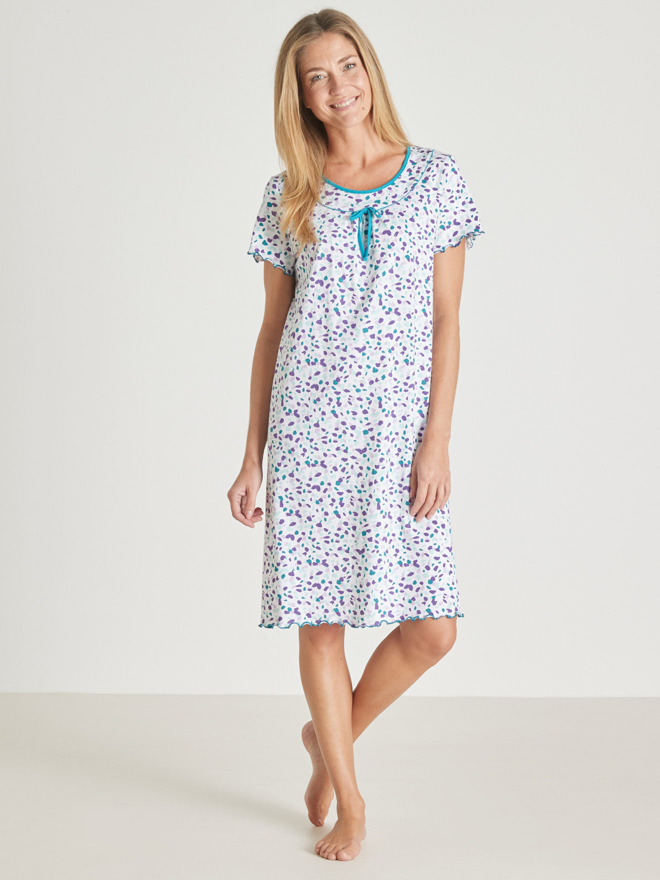 Chemise de nuit manches courtes