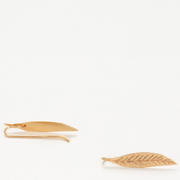 Boucles d'oreilles Gold leaf - Or jaune 375/1000
