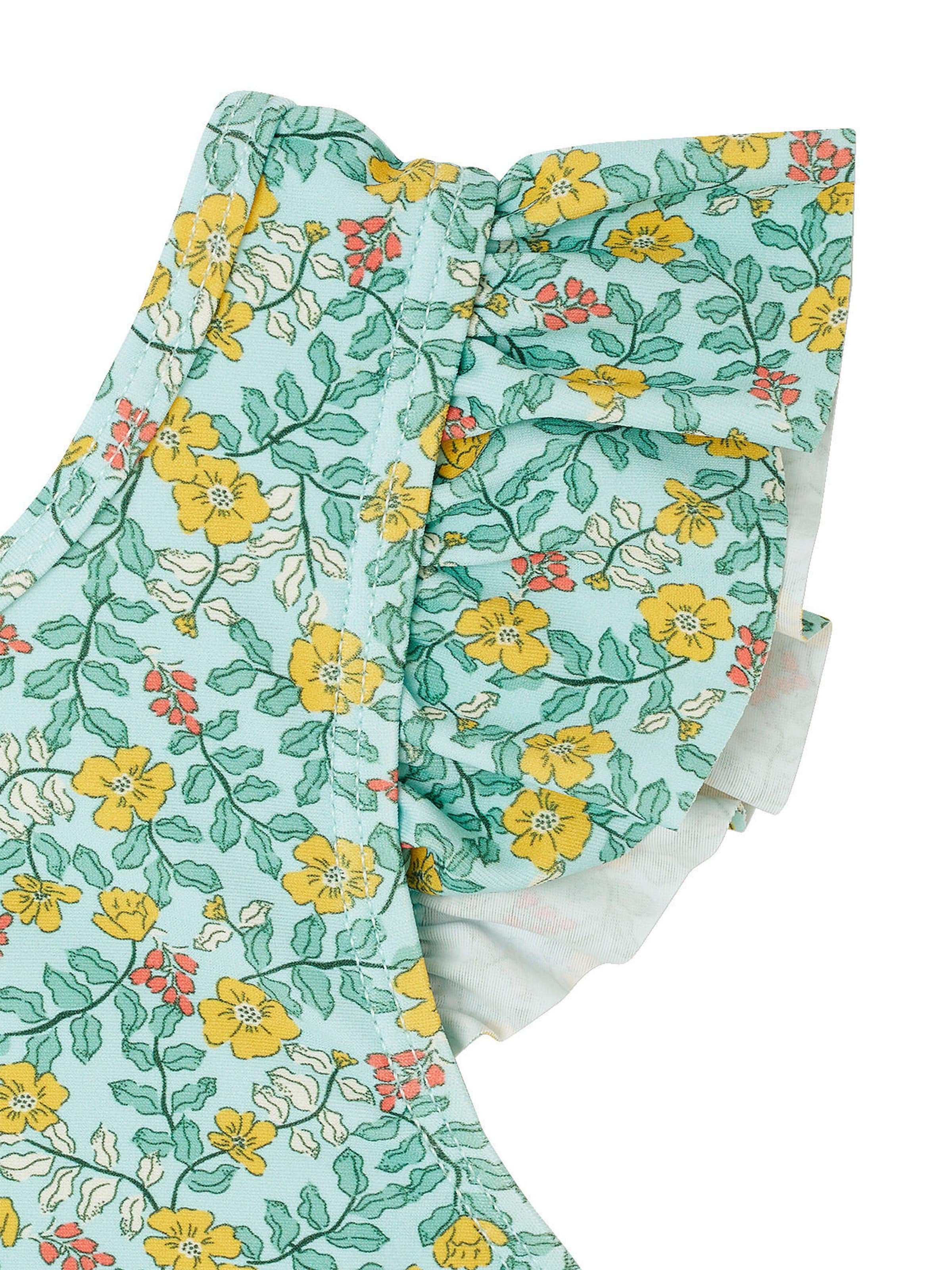 Vertbaudet Mädchen Bikini mit Blumenmuster himmelblau