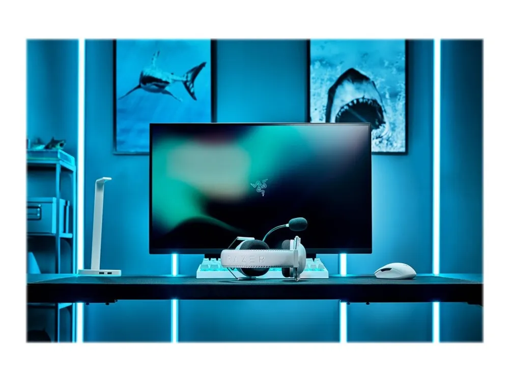 [OUTLET] - Razer BlackShark V2 PRO - 2023 Edition - headset - fuld størrelse - Bluetooth/2,4 GHz radiofrekvens - trådløs - støjisolerende - hvid