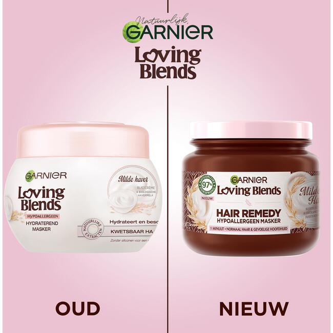 Garnier Loving Blends Milde Haver Hair Remedy Haarmasker 340 ML