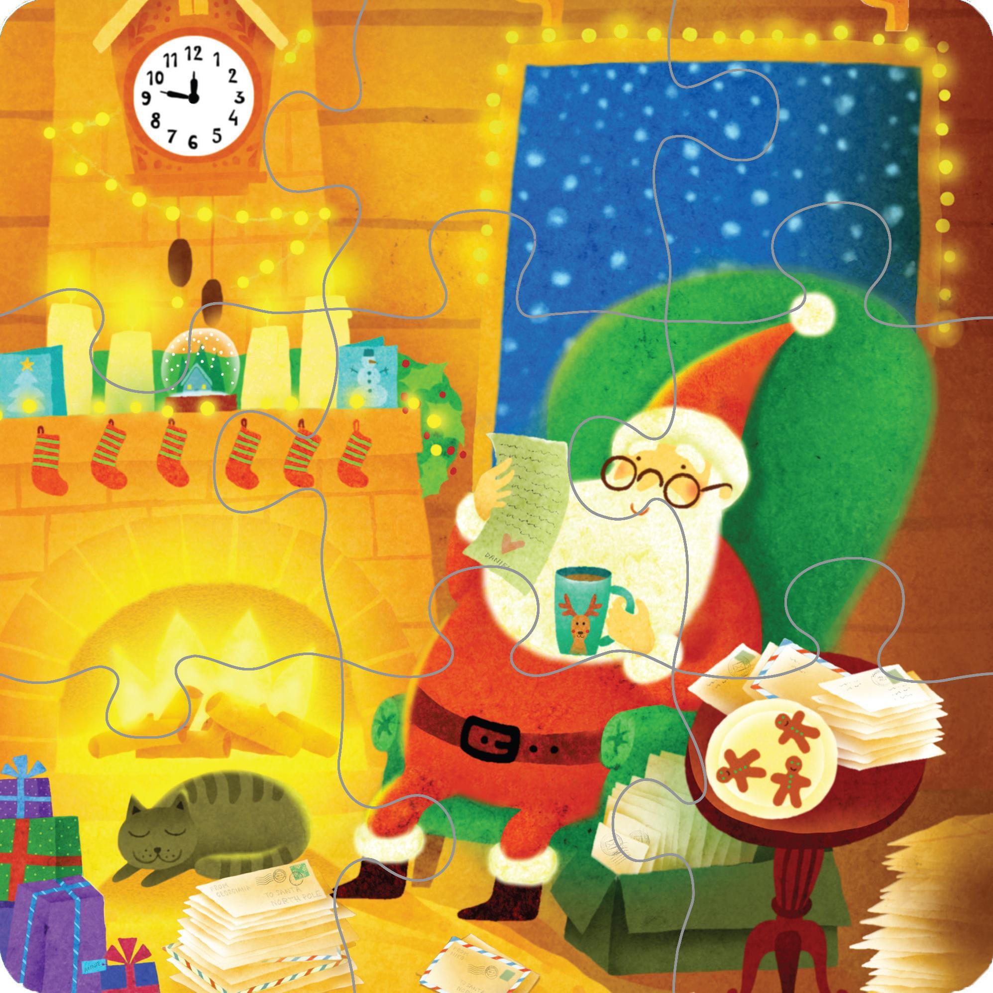 Erstes Puzzle & Buch: Der Weihnachtsmann