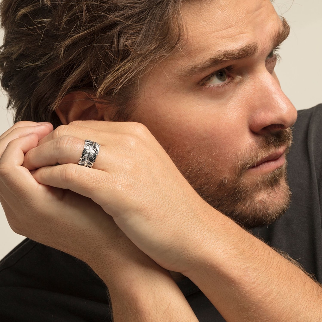 Thomas Sabo Sterling Silver Rebel at Heart Ring Feder Pavé