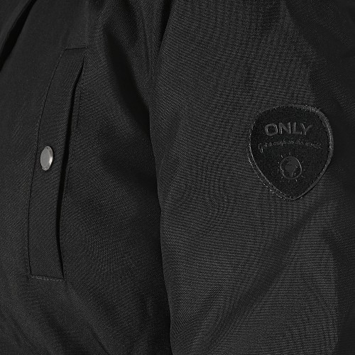 Parka Capuche Fourrure Femme Iris Noir