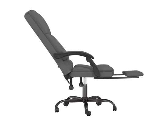 Fauteuil de massage inclinable de bureau Gris foncé Tissu