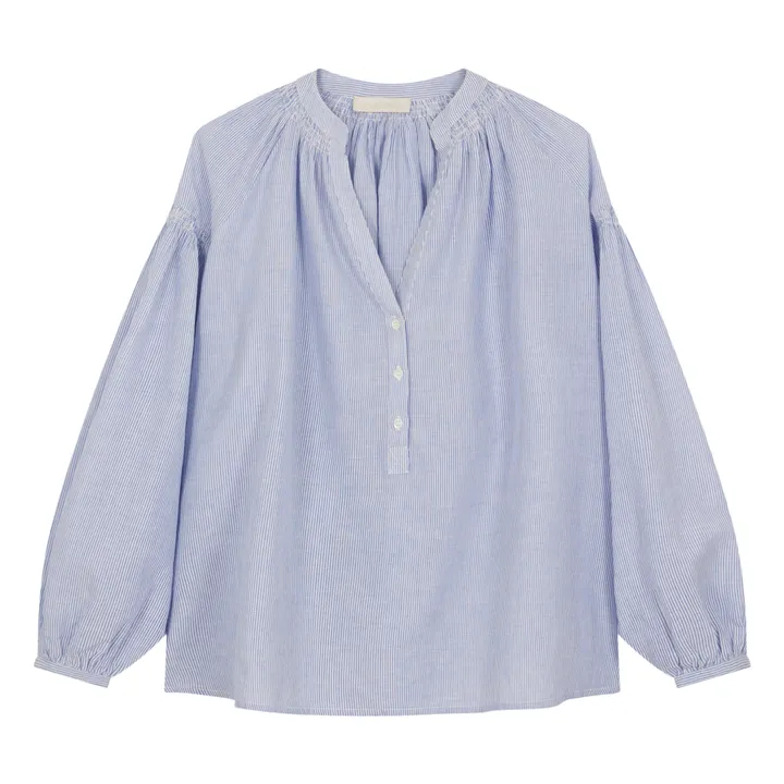 Vanessa Bruno Blouse Rayures Nipoa | Bleu