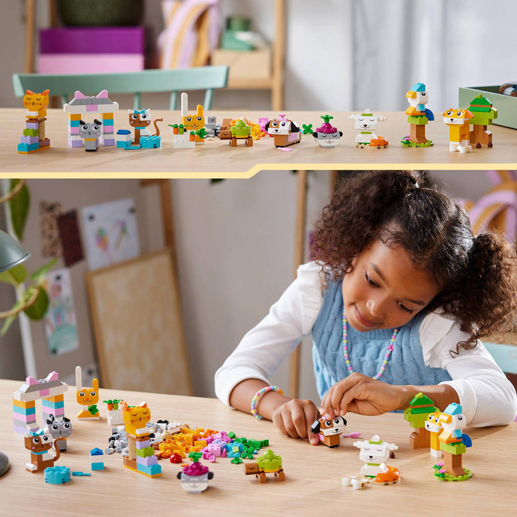 Een leuke set met veel mogelijkhedenCreatieve huisdieren Dieren Speelgoed met Bouwstenen 11034