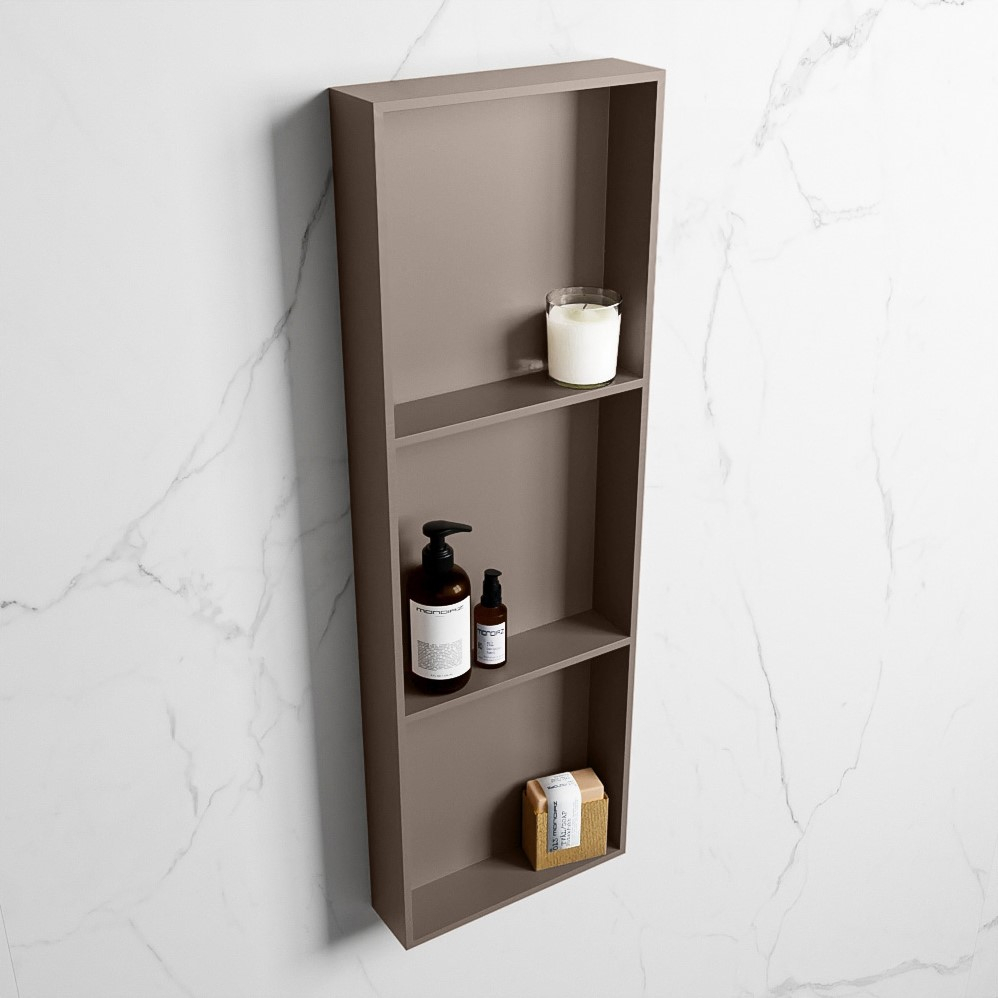 Mondiaz Easy nis 90x30x8cm 3 vakken smoke