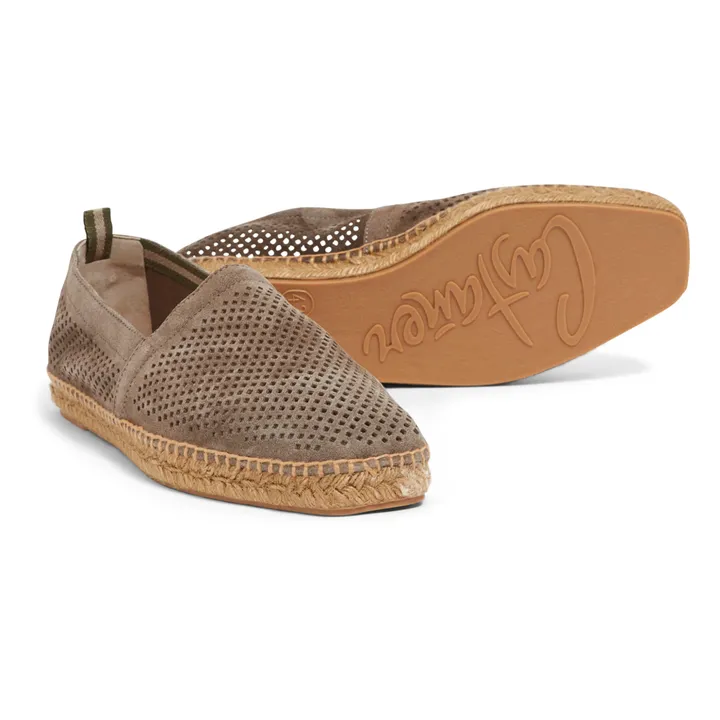 Castaner Espadrilles Pablo Suède Perforées  | Taupe