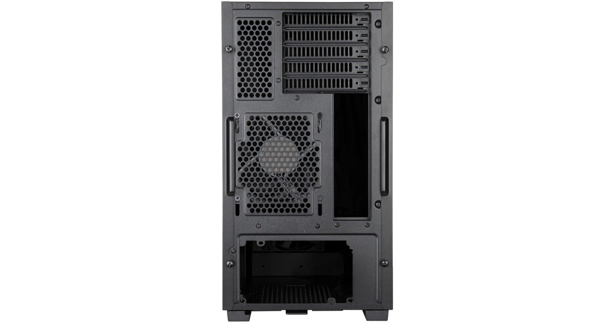 SilverStoneCS382 mini tower behuizing  (Zwart | 2x USB-A | 1x USB-C)