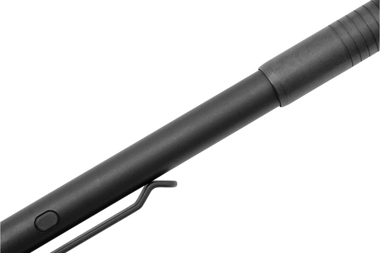 Big Idea Design Dual Side Click Pen DSC-SW Stonewashed Titanium, auto adjusting everyday carry pen