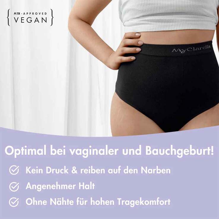The Support Panty Wochenbett Unterhose XL schwarz, 1 St