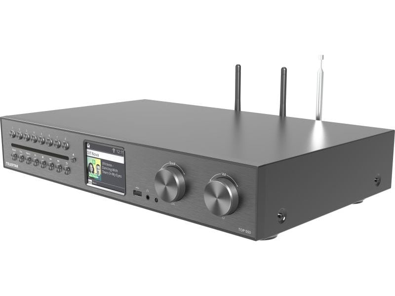 Telestar Netzwerk-Audioplayer TOP 550 Schwarz All-In-One-HiFi-System mit DAB /FM, Internetradio und CD-Player