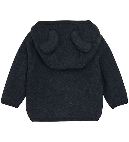 Huttelihut Cardigan - Uldfleece - Navy m. ?rer