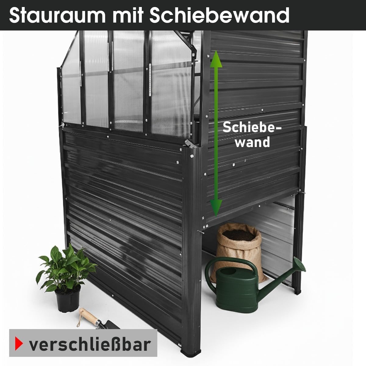 BRAST 2in1 Hochbeet mit Alu Gewächshaus-Aufsatz | Integriertes Drainage-System | 2 Größen zur Auswahl | wetterfest | 4mm Hohlkammerplatten | 2 Pflanzwannen | Pflanzbeet | 120x80x167cm