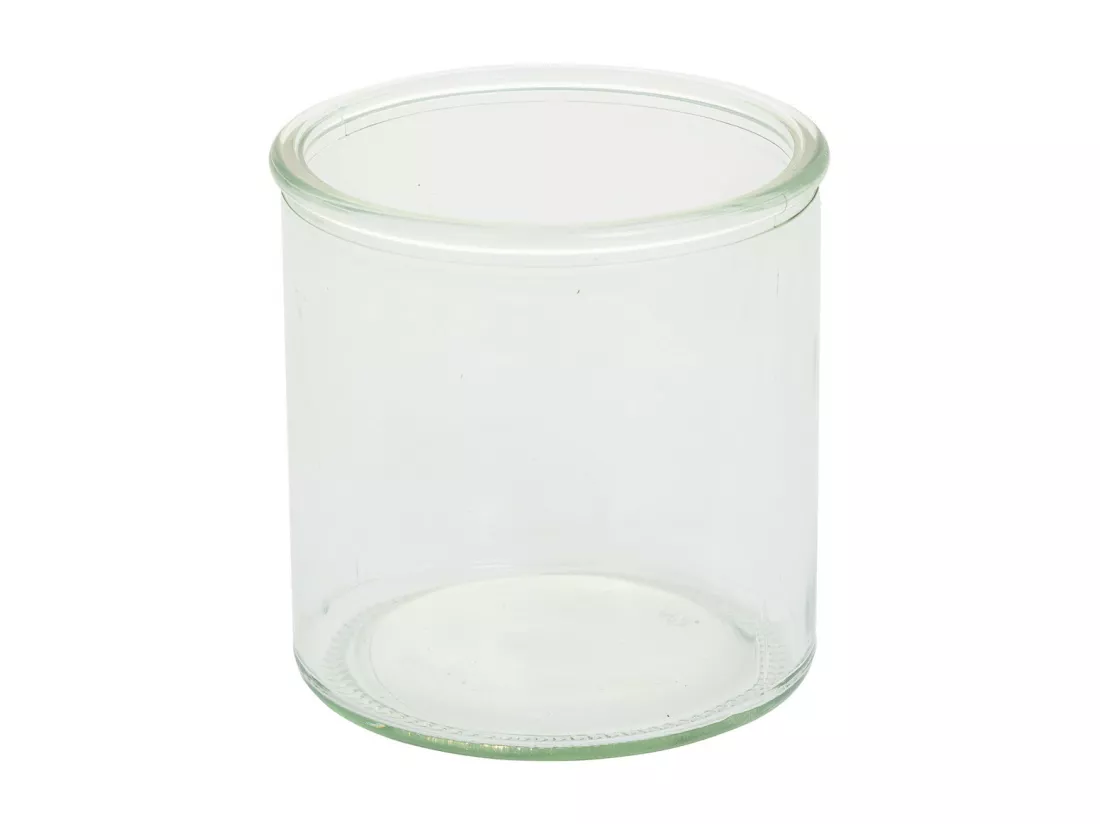 Lanterne photophore en bois blanc d14.5/18.5x46.5h