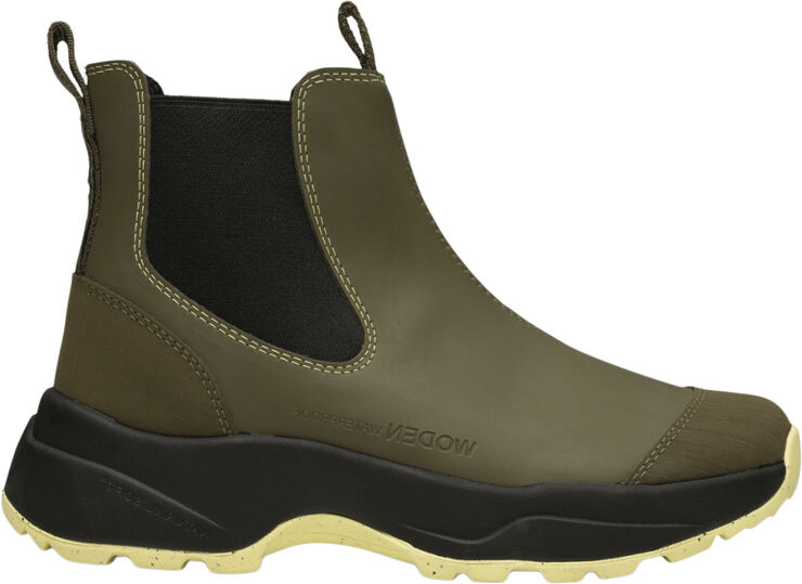 Woden Siri Waterproof Dark olive/pale lime