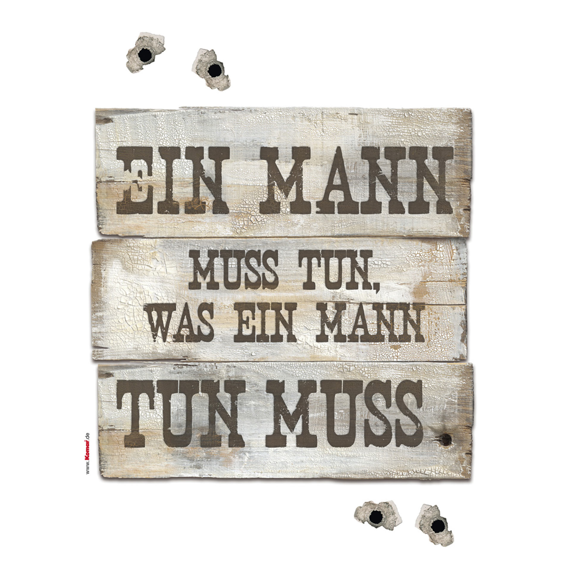 Wandtattoo EIN MANN MUSS TUN… - braun-grau - 50x70 cm