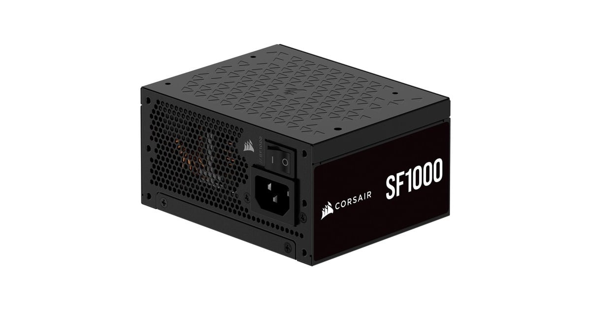 CorsairSF1000 modulaire 1000 watt voeding   (Zwart, 1x 12V-2x6, 3x PCIe)