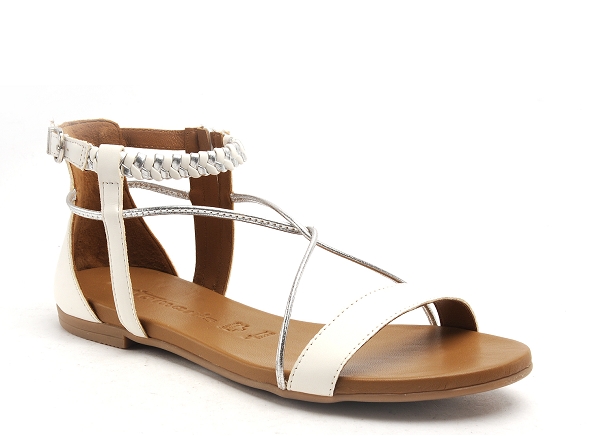 Tamaris nu pieds plats femme 28043 20 blanc