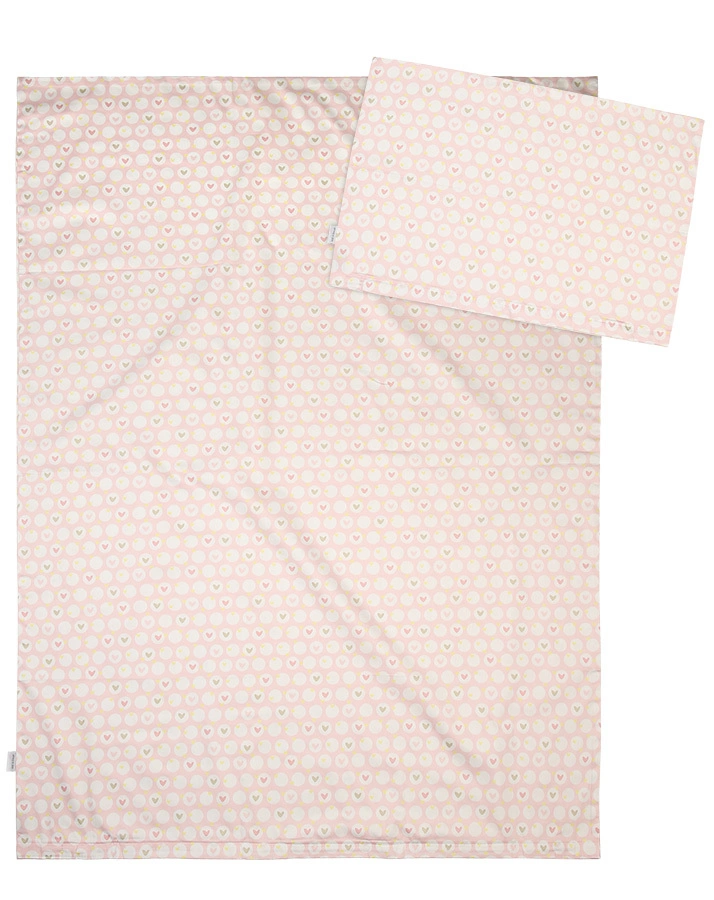 Bettwäsche HERZ (100x135/40x60) in rosa