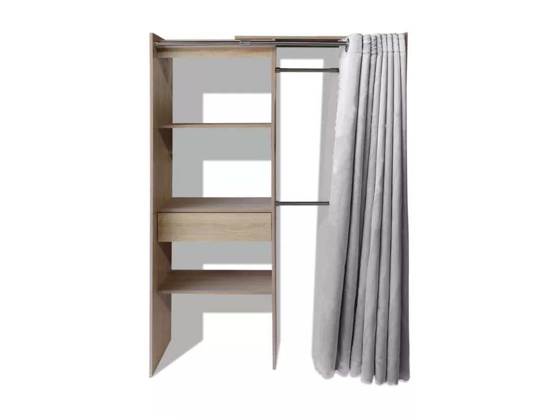 Bureau d'angle 4 étagères chêne