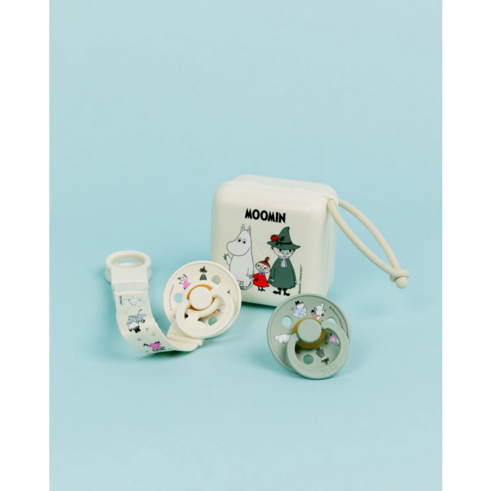 Køb Bibs X Moomin Ivory/sage Colour Sut & Loop Clip Gavesæt Latex
