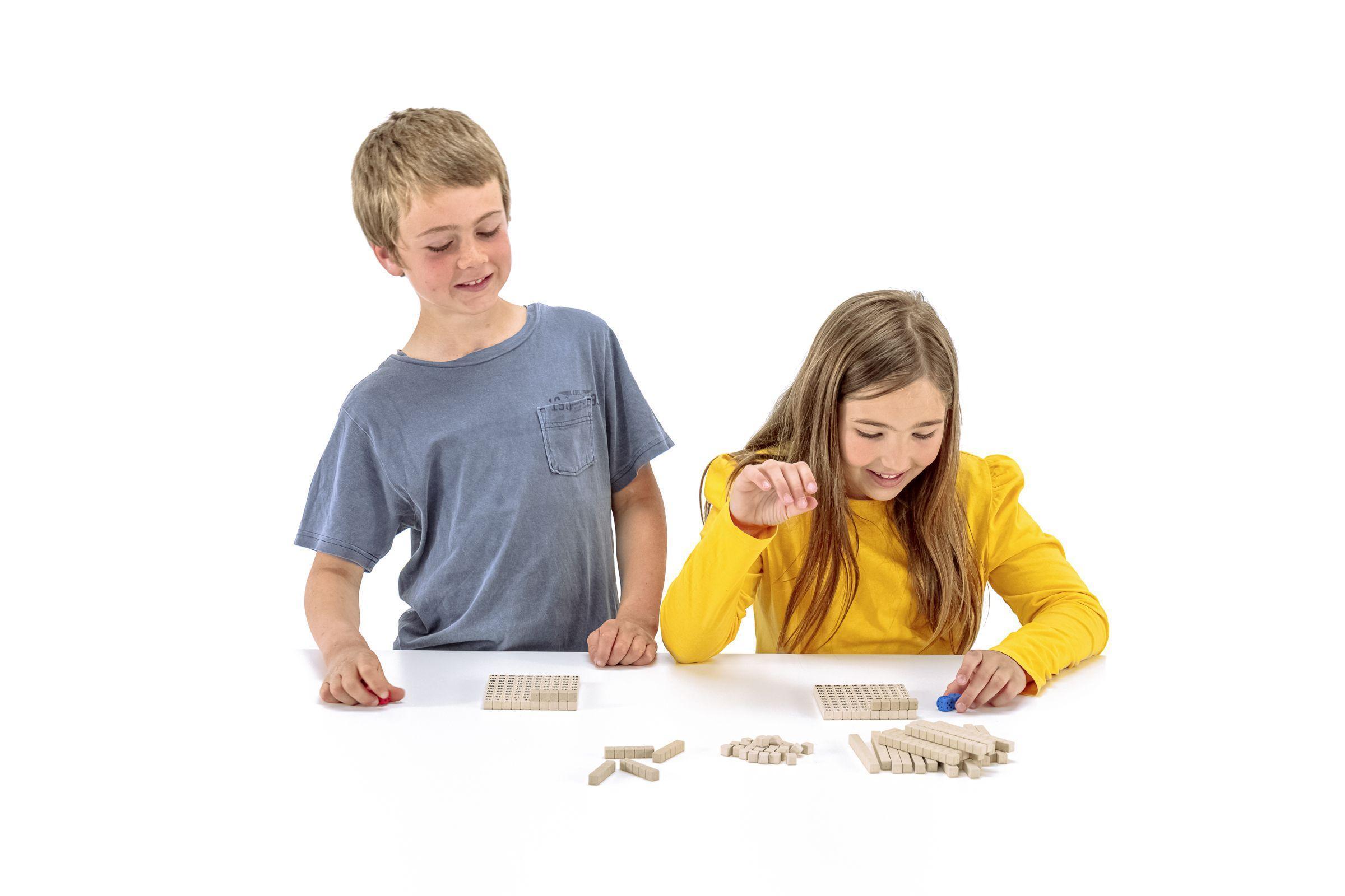 Mathespiel - Hunderterraum, Lernspielset aus RE-Wood®
