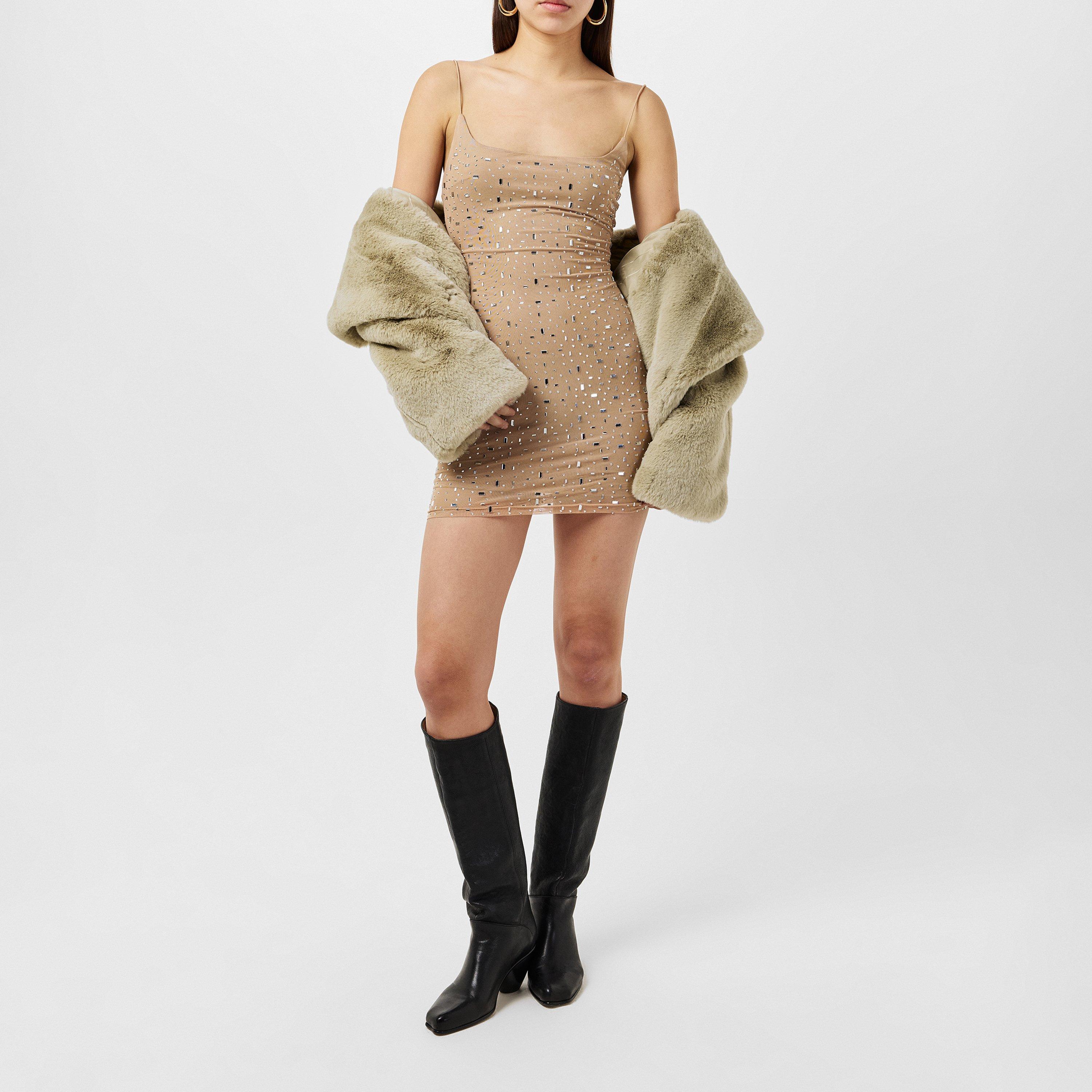 Missy Empire ME Rhinestone Embellished Mini Dress
