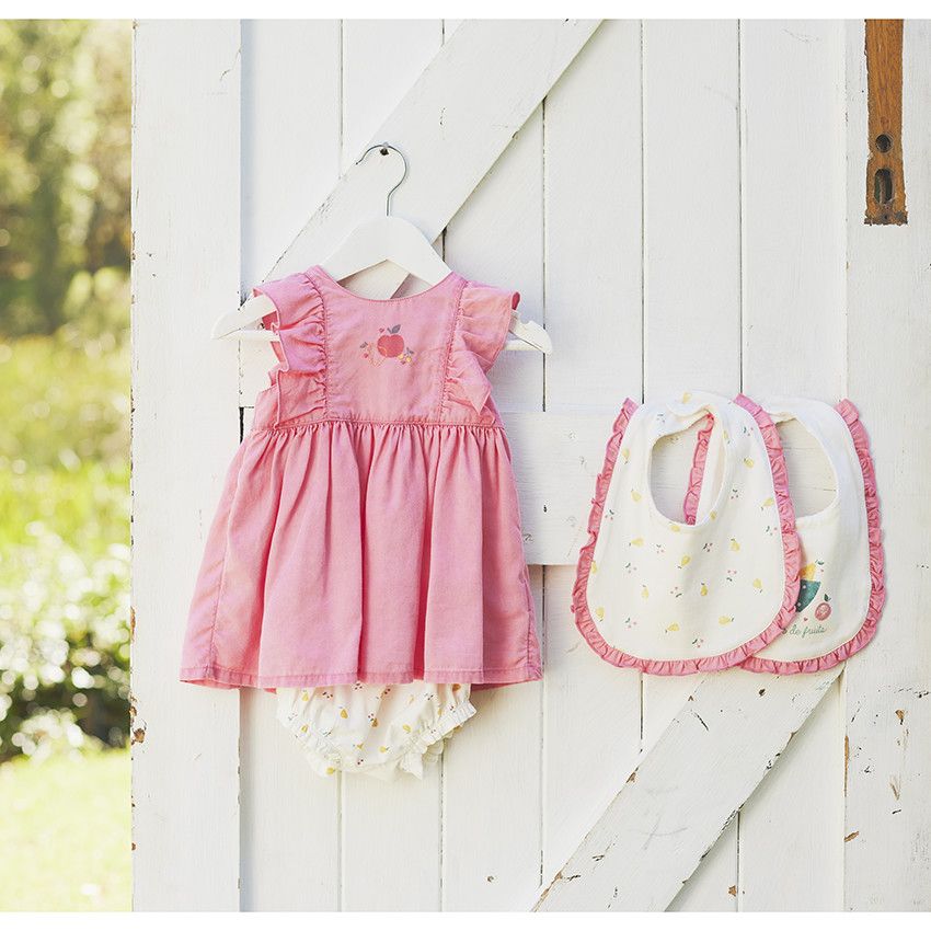 Ensemble 2 pièces robe + bloomer imprimé pour bébé fille - Multicolore