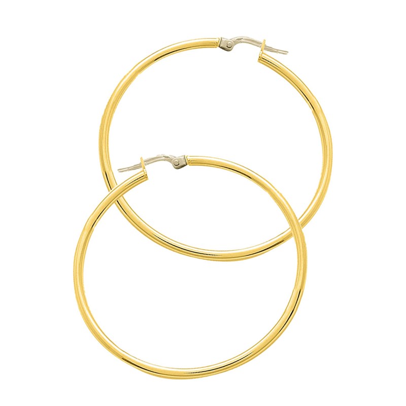 Créoles lisses Femme - Or 18 Carats - Diamètre 40mm