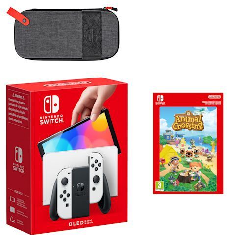Nintendo Switch - OLED-model (wit) Animal Crossing: New Horizons-bundel
